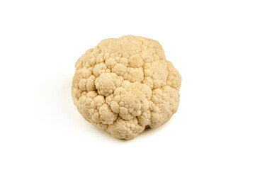 Cauliflower cabbage, isolated on white background.