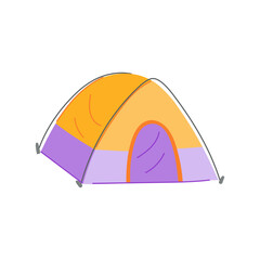 shelter tent camp cartoon vector illustration