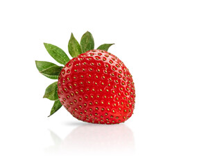 fresh isolated strawberry. macro