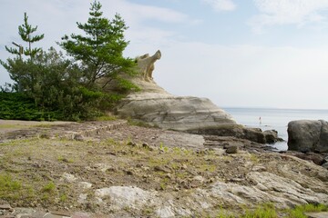 Rocks next to Koiji Beach in Noto