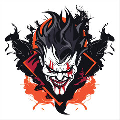 Clown E-Sport vector mascot logo design with modern illustration concept style for badge. smile clown illustration for sport and esport team © serdjo13