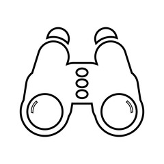 Binocular line icon. Outline vector.