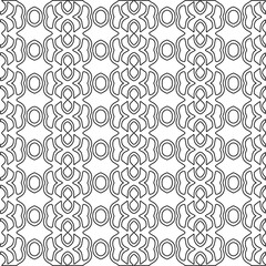  Stylish texture with figures from lines.Abstract geometric black and white pattern for web page, textures, card, poster, fabric, textile. Monochrome graphic repeating design. 