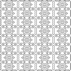  Stylish texture with figures from lines.Abstract geometric black and white pattern for web page, textures, card, poster, fabric, textile. Monochrome graphic repeating design. 