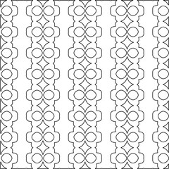  Stylish texture with figures from lines.Abstract geometric black and white pattern for web page, textures, card, poster, fabric, textile. Monochrome graphic repeating design. 