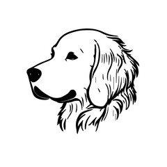 Dog head vector