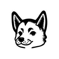 Dog head vector
