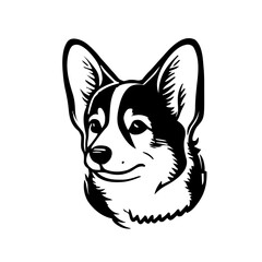 Dog head vector