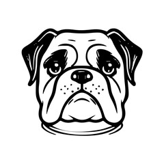Dog head vector