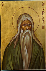 An icon representing the Saint Abraham in Reghin city - Romania 