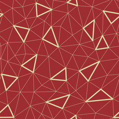 Lines grid structure with triangles vector background. Abstract grid seamless pattern with polygons mosaic.