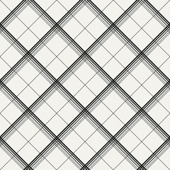 Scottish oblique cells seamless pattern on white vector background.