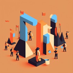 Geometric Minimalist Illustration for Workers Day