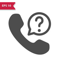 Customer Support Icon. Customer Service, Call Center, Telephone, Phone Call
