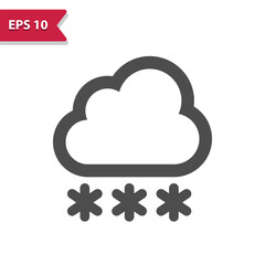Snowing Icon. Snow, Cloud, Snowflake, Weather, Winter