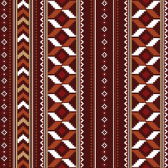 Retro carpet seamless pattern. Ethnic balkan vector background.