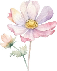 Flower watercolour created with Generative AI technology