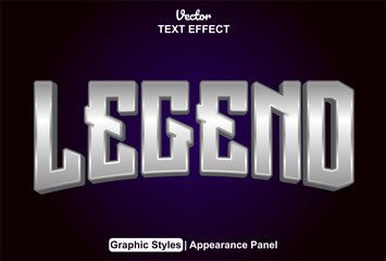 legend text effect with silver color graphic style and editable.