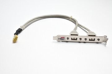 USB extension for PC computer on white background