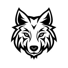 Wolf head vector illustration isolated on transparent background