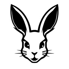 Rabbit head vector illustration isolated on transparent background