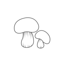 Wild mushroom doodle illustration for decoration on garden and nature concept.