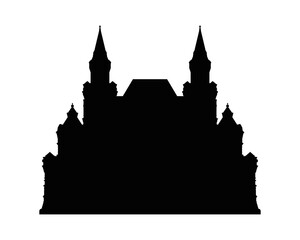 Obraz premium Silhouette of the Historical Museum in Moscow