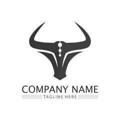 Bull horn logo and symbol template icons app