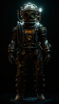 diesel punk scuba diver