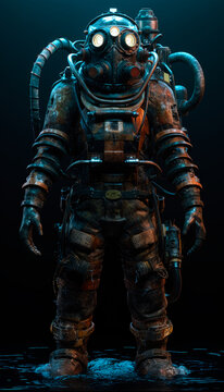 diesel punk scuba diver