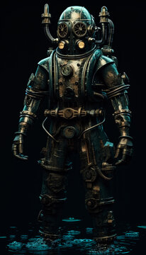 diesel punk scuba diver