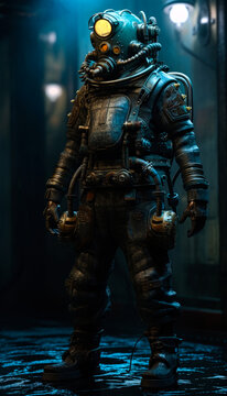 diesel punk scuba diver