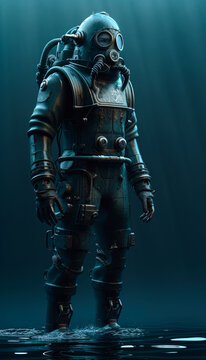diesel punk scuba diver