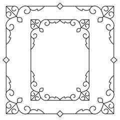 Flourishes vintage ornament frame. - Vector.