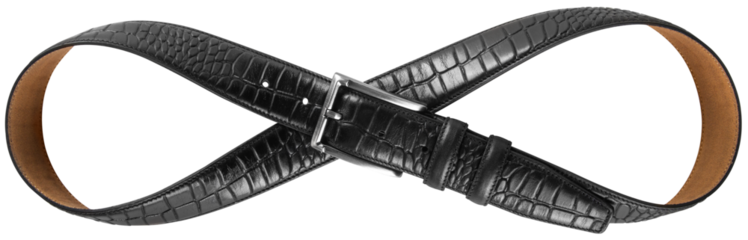 Black leather belt PNG