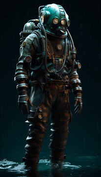 diesel punk scuba diver
