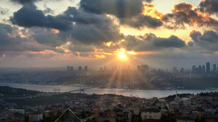 a view from istanbul bosphorus bridge