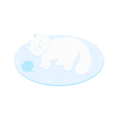 Cute pastel sky blue mat sticker about bedroom stationary