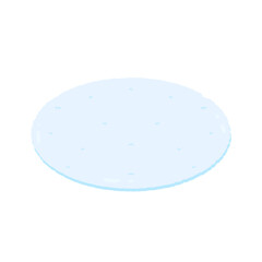 Cute pastel sky blue mat sticker about bedroom stationary