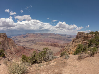 The South Rim of the Grand Canyon National Park, carved by the Colorado River in Arizona, USA. Amazing natural geological formation. The Lipan Point.