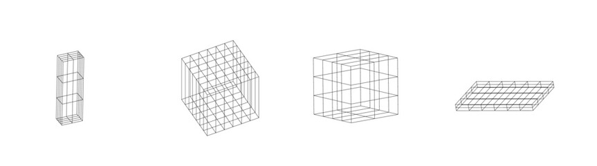 square Mesh element. 3d design detail web icon decor spline circle Vector technology futuristic grid. Spiral geometric polygon wire-frame model.Innovation concept.Shape for design. Round, cosmic