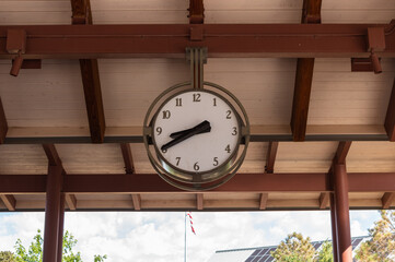 Grand Canyon Village, Arizona, USA, June 24, 2022: The Grand Canyon Visitor Center Shuttle Bus...