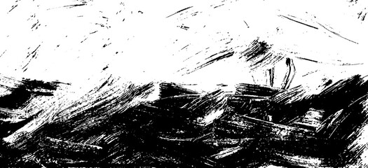 Vector brush sroke texture. Distressed uneven grunge background. Abstract distressed vector illustration. Overlay over any design to create interesting effect and depth. Black isolated on white. EPS10