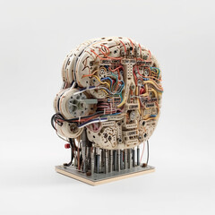 Fototapeta na wymiar cyberpunk brain