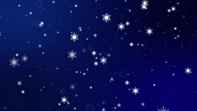 winter snowfall blue motion background