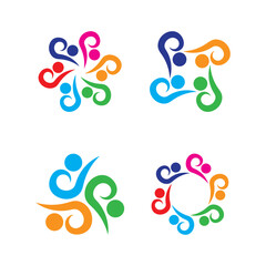 Obraz premium People icon work group vector