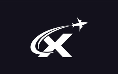 Aviation and Air plane logo design vector for airlines, airline tickets, travel agencies with the letter for brand and business