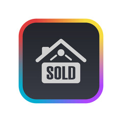 Home Sold Sign - Pictogram (icon) 
