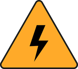 High Voltage Sign. Safety signs, warning Sign or Danger symbol BGV warning Black arrow danger high voltage on white background. Vector illustration. Eps 10 vector file.