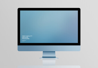 PC Computer Desktop Monitor Screen Device Mockup Template